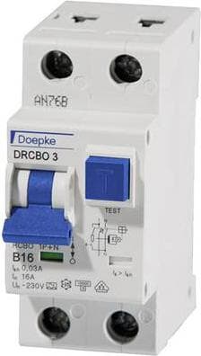 DOEPKE DRCBO 3 B16/0.0 DRCBO3B16/0.03/1N-A FI/LS kombination / RCBO DRCBO3B16/0.03/1N-A (DRCBO3B16/0.03/1N-A)