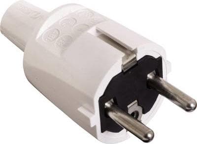 AS SCHWABE PVC-stik 16A, 250V robust design hvid (62221)