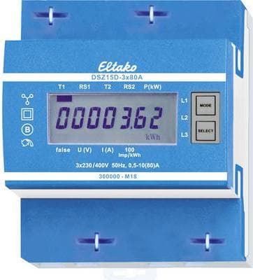 Eltako DSZ15D-3x80A kolmivaihemittari, MID-kalibroitu, 400 V