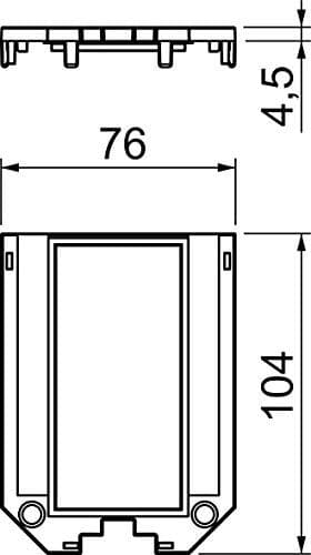 Obo-bettermann 7408773 knapstolpe ut34 p2 ut3-ut4 104 x 76 x 4 polyamid sort grafit