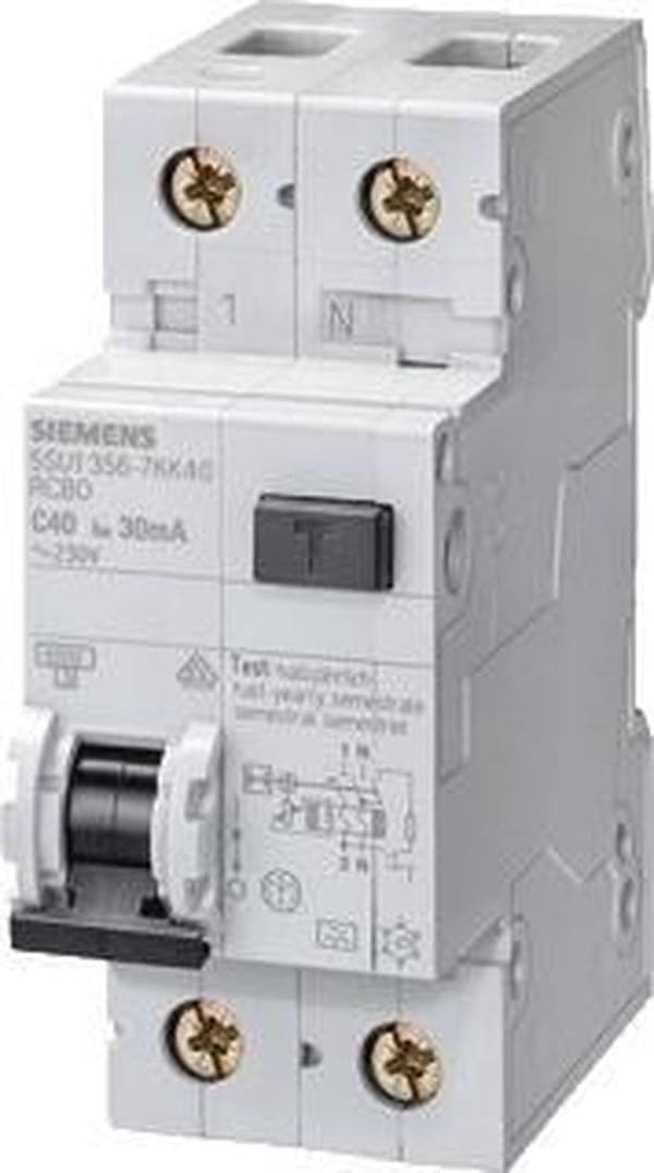 Siemens 5SU1356-6KK10 Fejlstrømsafbryder / afbryder 2-polet 10 A 0,03 A 230 V