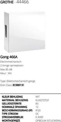 Miniatyrbillede 3 af 3: Grothe 44466 Gong 8 - 12 V 83 dBA Hvid