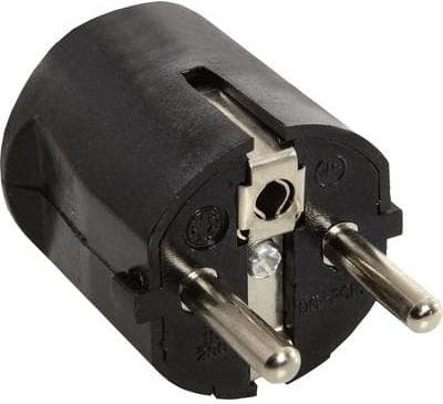 AS SCHWABE Schuko centralstik 250 V, 16 A, sort (45032)