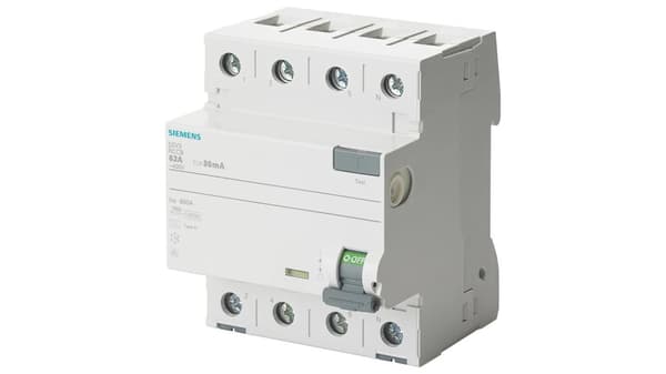Siemens 5SV3344-6 Jordfelsbrytare 4-polig 40 A 0,03 A 400 V