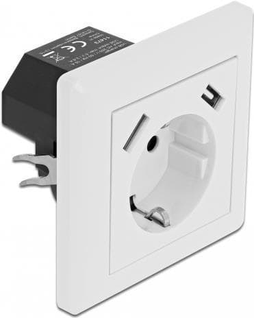 Delock sisäänrakennettu pistoke 2 x USB Type-A -latausportilla 2,8 A (11473)