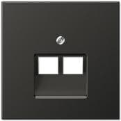 JUNG AL 2969-2 UA AN. Farve på produkt: Sort, Materiale: Aluminium, Jack type: RJ-45 (AL2969-2UAAN)