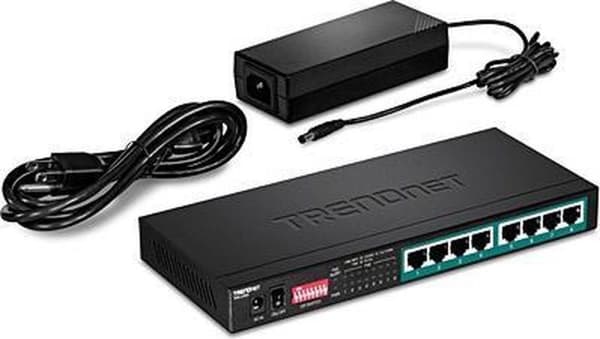 Trendnet TPE-LG80 -verkkokytkin Hallitsematon Gigabit Ethernet (10/100/1000) Musta Power over Ethernet (PoE)
