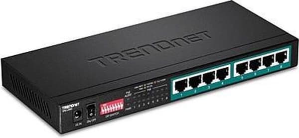 Trendnet TPE-LG80 -verkkokytkin Hallitsematon Gigabit Ethernet (10/100/1000) Musta Power over Ethernet (PoE) musta