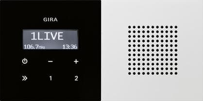 GIRA indsats indbygget radio flad kontakt ren hvid 2280112 (2280112)