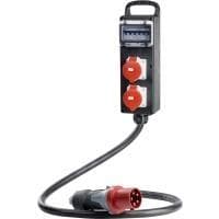 AS Schwabe 60806 solid gummifordelingsliste S 10 32 A 1 CEE stik 32 A, 5-polet 400 V IP44 (60806)