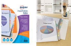 AVERY Intercalaires tuplatasku, 6 kosketusta, PP läpinäkyvä, mitat: A4+, touch couleurs -lajitelmat, - 1 kpl (05621501)