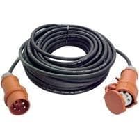 as - Schwabe Starkstrom forlænger - CEE stik & CEE kobling (400 V / 16 A / 11 kW) - 10 m CEE forlænger 5-polet med gummikabel H07RN-F 5G2.5 - IP44 - M