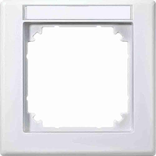 Merten 474119 M-SMART stel, 1 fatning med etiketholder, polarhvid.