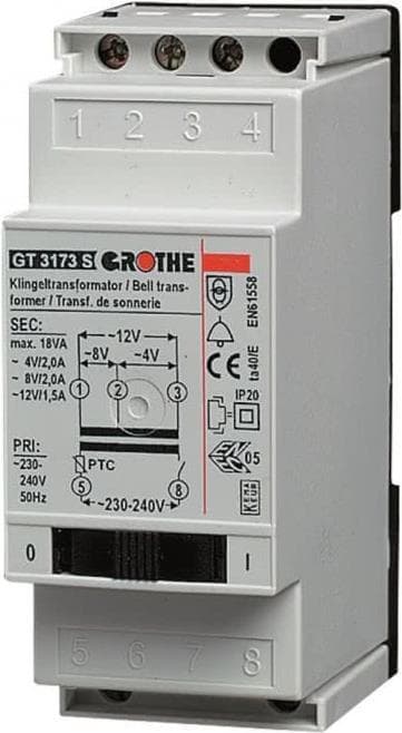 Grothe transformer med netafbryder GT 3173 S