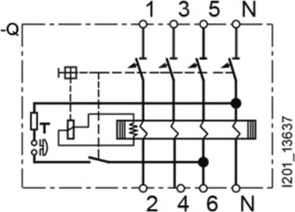 Siemens 5SV33446KK12 5SV3344-6KK12 Fejlstrømsafbryder A 4-polet 40 A 0,03 A 400 V