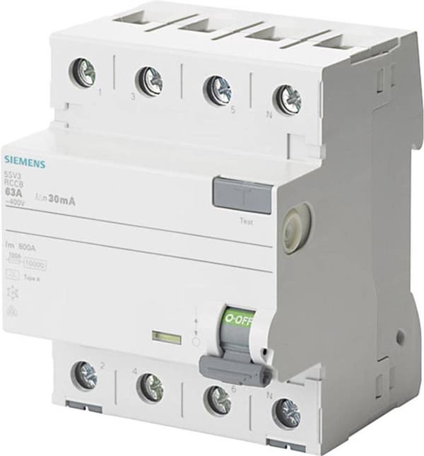 Siemens 5SV33446KK12 5SV3344-6KK12 Fejlstrømsafbryder A 4-polet 40 A 0,03 A 400 V