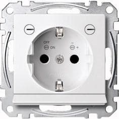 Merten MEG2304-0319. Stikkontakttype: CEE 7/3, understøttede stiktyper: CEE 7/4. Farve på produkt: Hvid, Materiale: Termoplast. Indgangsspænding: 250