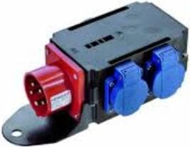 Bachmann CEE adapter - strømfordelingsenhed - AC 400 V - udgangsklemmer: 3 - Tyskland (349.028)