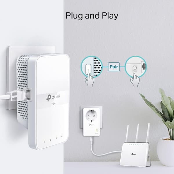 TP-Link TL-WPA7617 KIT - Powerline Adapter - Startsæt Hvid