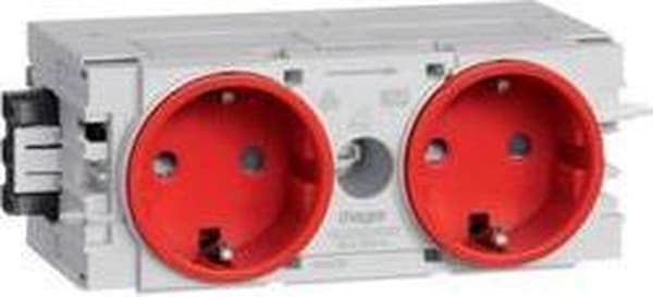 Hager GS20003020 Kabelbakke Indstiksmodul (BxHxD) 120 x 50 x 61 mm Trafikrød 1 stk. Grå, Rød