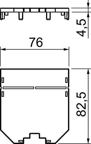 obo-bettermann – knapstolpe UT3 P0 til UT3 82,5 x 76 x 2 polyamid sort grafit
