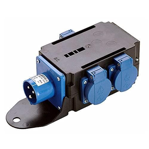 AS SCHWABE MIXO strømfordeler WESER 230V, indgang: 1 CEE stik 3p, 230V,16A, udgang: 3 stikkontakter med jordkontakt 230V 16A (60498)