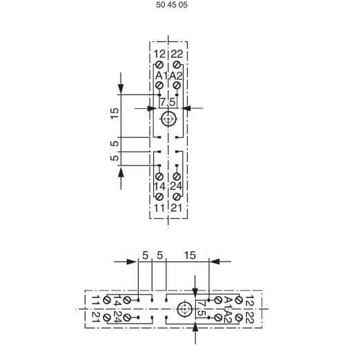Gira 136426 Profil 55 5-faldig aluminium