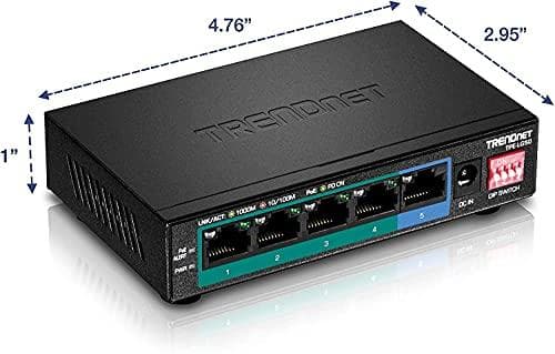 TRENDnet TPE LG50 - Kytkin - Hallitsematon - 4x10/100/1000 (PoE+) + 1x10/100/1000 - Pöytäkone - PoE+ (32W) (TPE-LG50)