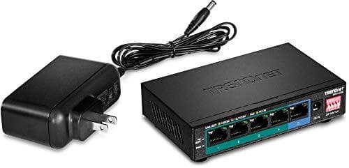 TRENDnet TPE LG50 - Switch - Uadministreret - 4x10/100/1000 (PoE+) + 1x10/100/1000 - Desktop - PoE+ (32W) (TPE-LG50) Sort
