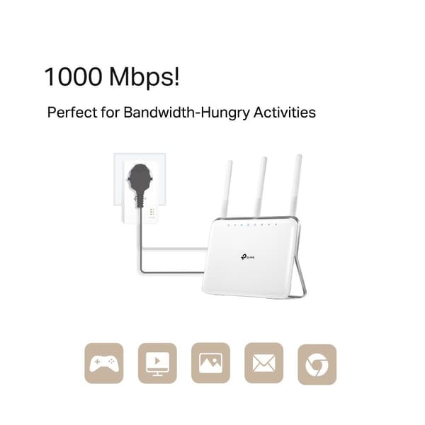 TP-Link TL-PA7017P KIT - Powerline ilman WiFi - 1000 Mbps