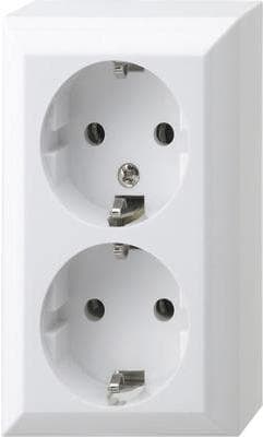 REV 2-vejs komplet fatning hvid 0510072777 (0510072777)