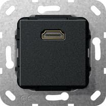 GIRA 566910. Stiktype: HDMI, Modulantal (max): 1 modul(er). Farve på produkt: Sort (566910)