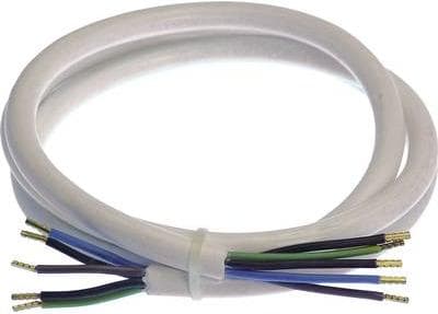 as - Schwabe komfurtilslutningskabel - 1,5 m plastikkappet kabel med 50 mm kappe på begge sider med ledningsmuffer - kabel 400 V, 16 A til indendørs b