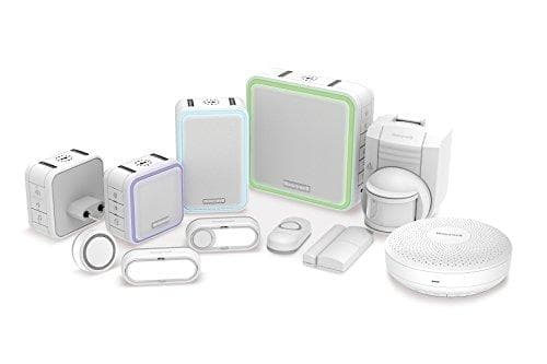 Honeywell Home trådlös dörrklockaknapp med namnbricka och LED-funktionsdisplay, vit, DCP511
