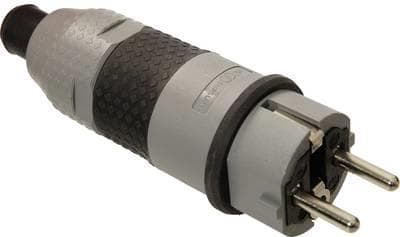 as - Schwabe 62232 beskyttelseskontaktstik 230 V grå IP54 (62232)