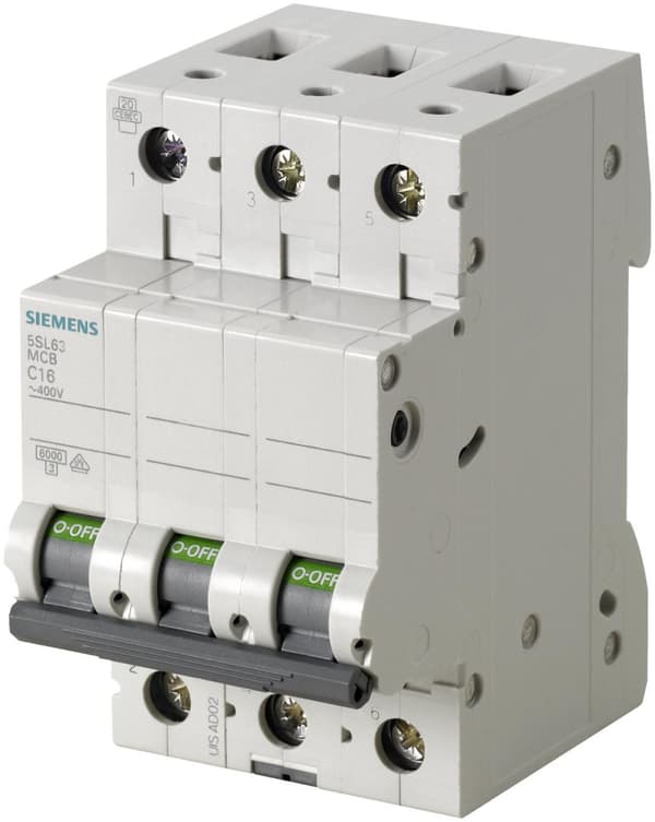 Siemens 5SL6316-6 Miniature afbryder B-type 3P afbryder (5SL6316-6)