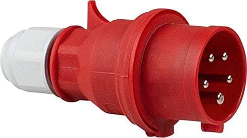 as - Schwabe 61420 Bals CEE pistoke 400V/16A, punainen, ruuviliitännällä, 400 V