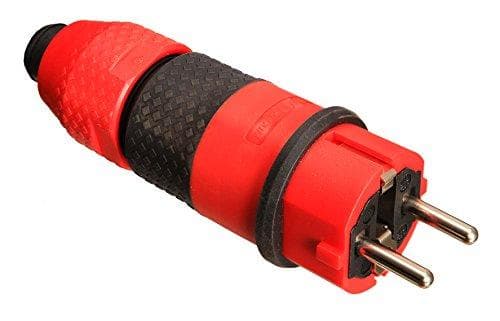 som Schwabe beskyttelseskontakt plaststik 16A, 250V op til 3x2,5mm med dobbelt jordingssystem. (62233)