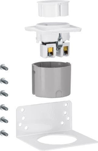 Hager fatning Schuko VZ00APZ med støttemur, til montering af APZ fatningsserie 3250611004660