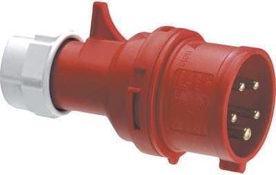 Universal 0512542555 ledningsstik 5-benet - 3 Ph + N + PE Rød (0512542555)