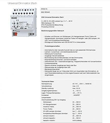 KNX universal dæmpningsaktuator 2-fold 3902 REG HE (3902REGHE)
