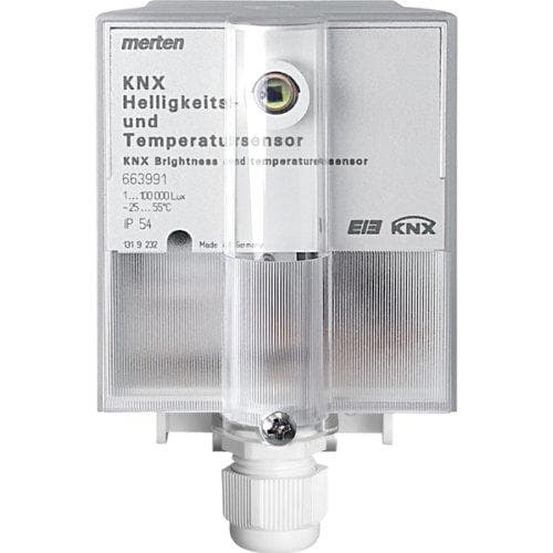 Merten 663991 KNX kirkkaus- ja lämpötila-anturi, vaaleanharmaa