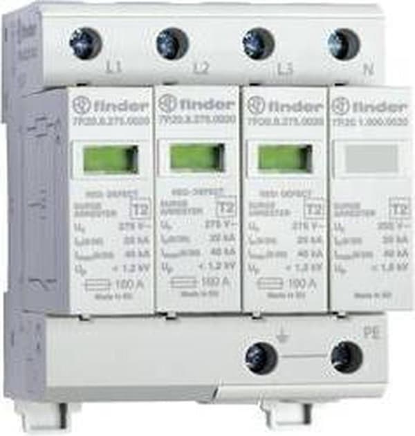 Finder 7P.24.8.275.1020 7P.24.8.275.1020 Overspændingsafleder Overspændingssikring til: Fordelerboks 20 kA 1 stk.