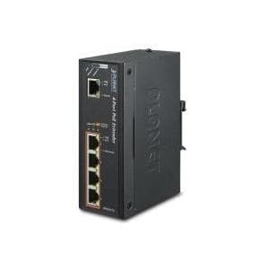 PLANET IPOE-E174 - Netværksforlænger - Ethernet, Fast Ethernet, Gigabit Ethernet - 10Base-T, 100Base-TX, 1000Base-T - 5 porte - op til 100 m (POE-E174 Blå