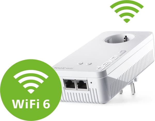 devolo Magic 2 - Powerline-sovitin - Laajennus - WiFi 6 - FI Valkoinen