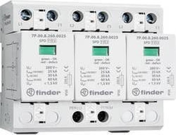 Finder 7P.03.8.260.1025 7P.03.8.260.1025 Ylijännitesuoja Ylijännitesuoja: Jakolaatikko 1 kpl