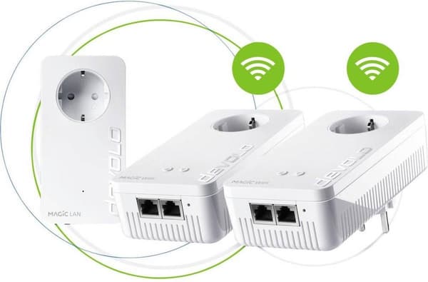 Devolo Magic 2 Powerline WiFi Multiroom Starter Kit 2,4 GBit/s Hvid