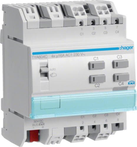 KNX afbryder/persienneudgang 4-vejs 16A TYA604C (TYA604C)
