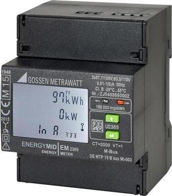 Gossen Metrawatt trefasemåler med omformertilslutning digital MID-kompatibel: Ja U2389-V021 (U2389-V021)