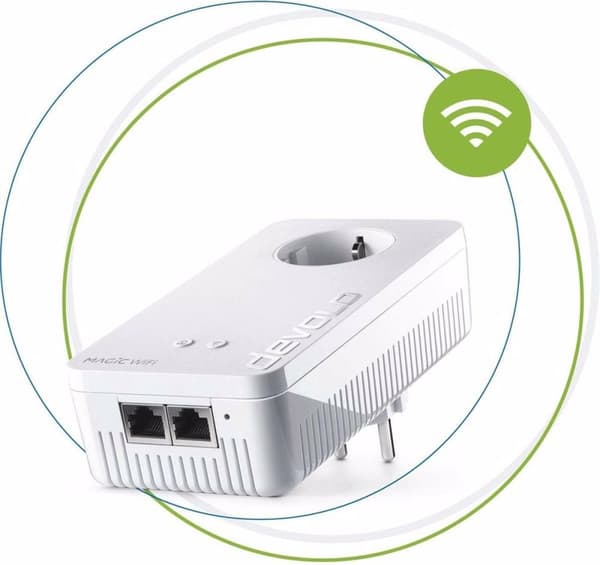 devolo Magic 2 WiFi next - Powerline-sovitin - 2400 Mpbs - FI - Laajennus Valkoinen